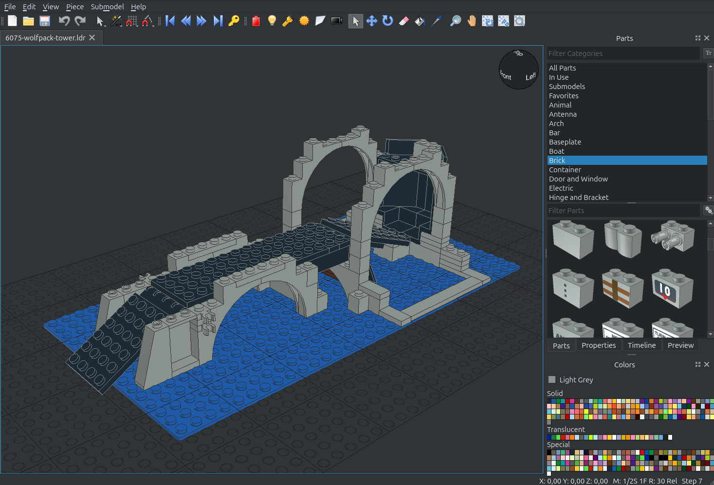Uživatelské rozhraní LeoCAD